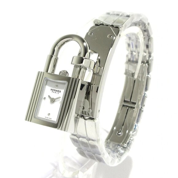 Auth HERMES Kelly Watch KE4.110/W062467WW00 3****** Silver Women's Wrist Watch - Picture 1 of 12